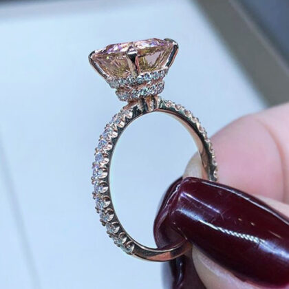 Artania Rose Gold Crown Halo Ring
