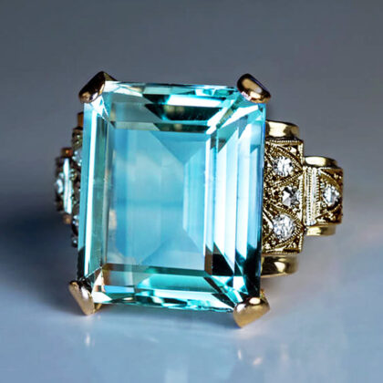 Artania Vintage Aquamarine Cocktail Ring