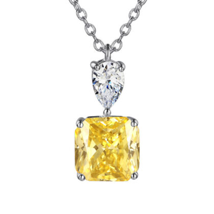 Artania Yellow Radiance Crystal Pendant Necklace