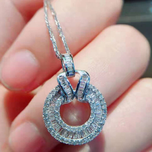 Artania Circle of Elegance Crystal Pendant Necklace